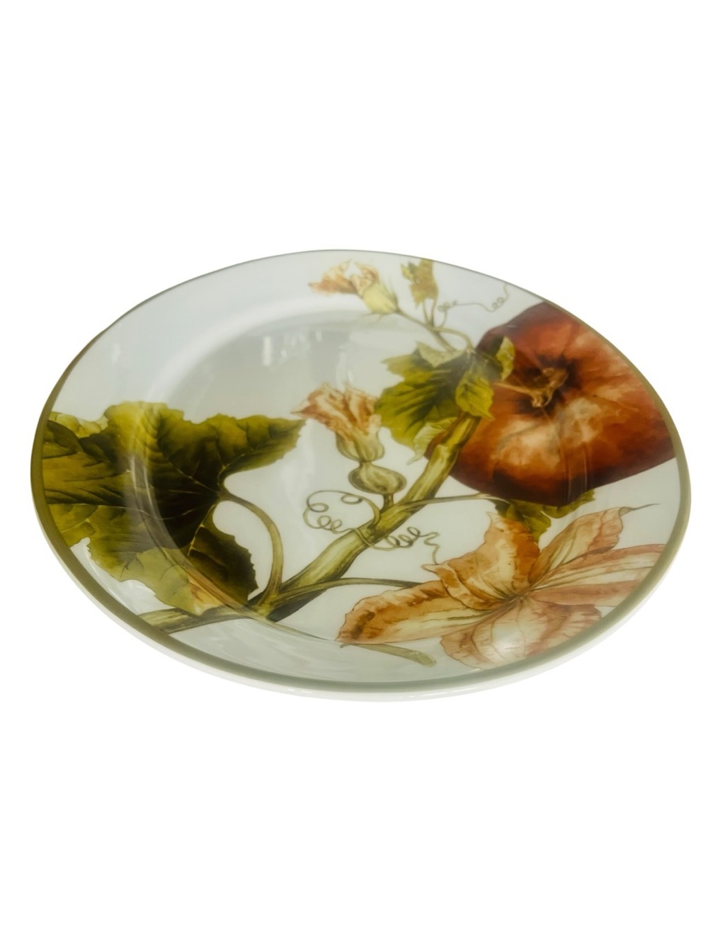 Williams Sonoma Botanical Pumpkin Oval Serving Platter 19.5” Porcelain Fall